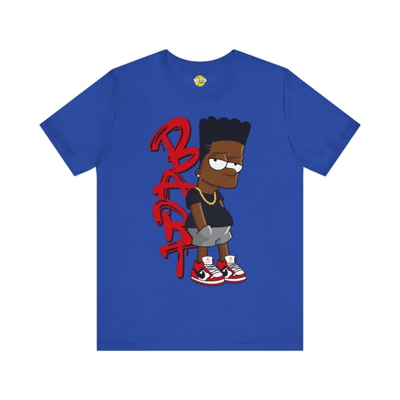 Black Bart Simpson TShirt - Red, Urban Streetwear, Vintage Cartoon Shirt