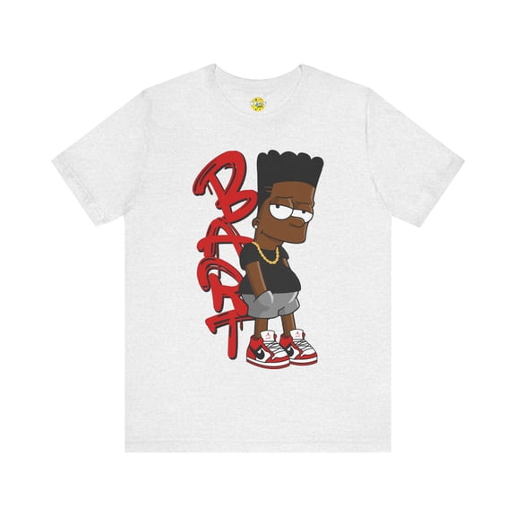Black Bart Simpson TShirt - Red, Urban Streetwear, Vintage Cartoon Shirt