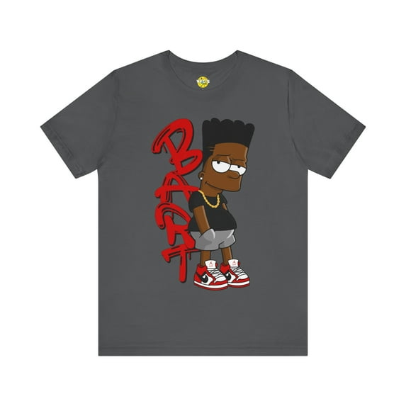 Black Bart Simpson TShirt - Red, Urban Streetwear, Vintage Cartoon Shirt