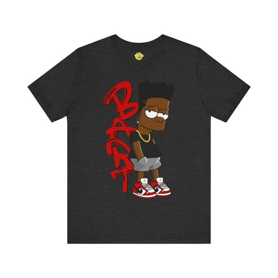 Black Bart Simpson TShirt - Red, Urban Streetwear, Vintage Cartoon Shirt