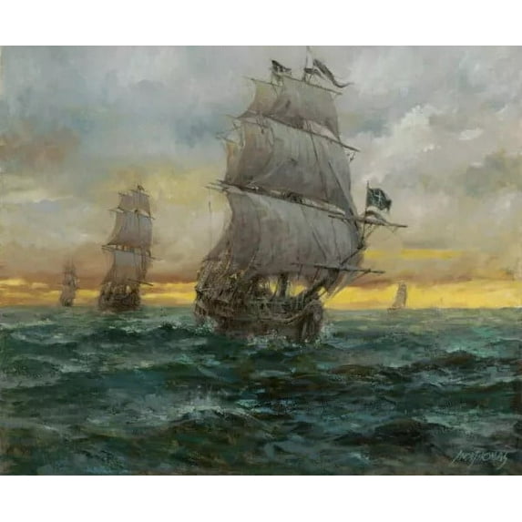 Black Bart's Fleet by Andy Thomas - Canvas Giclee Ltd Ed S/N 300 20x24