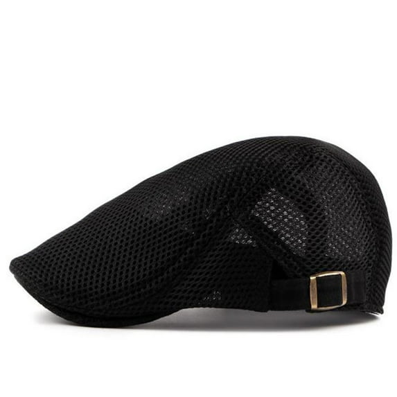 Black Baseball Caps Men Breathable Mesh Summer Hat Newsboy Beret Ivy Cap Cabbie Flat Cap Gifts