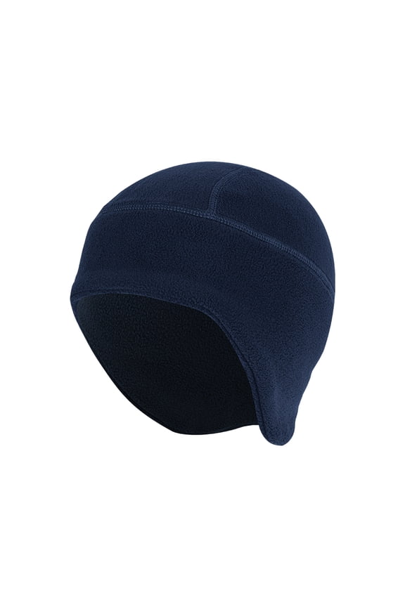Black Baseball Hat for Men Snapback Trucker Cap Casual Fit Winter Thermal Skull Cycling Running Beanie Hats Under Windproof Cycle Cover Ears For Adults And Women Outdoor Sports Riding Skiing Climbing