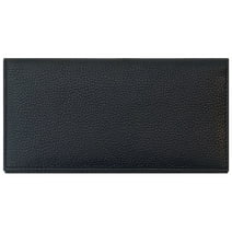 Black Basic Leather Checkbook Cover