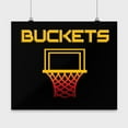 thumbnail image 1 of Black Basketball Art - Sports Enthusiast - 13x13 Poster Print - Home Decor, 1 of 4