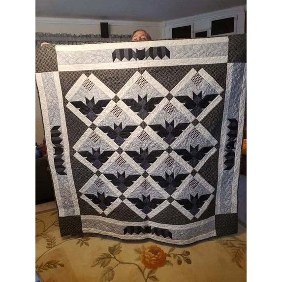 Black Bat Quilted Blanket - Walmart.com