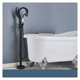 Black Bathroom Bathtub Faucet Floorstanding Hot and Cold Mixer Taps