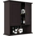 Black Bathroom Wall Mounted with Towels Bar, Bathroom Medicine
