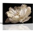 thumbnail image 1 of Black Bathroom Decor - White Tulip on Black Background Modern Canvas Wall Art Bathroom Decor Wall Art Black Decor Bathroom Pictures Black and White Wall Art Artwork for Home Walls Framed 12x16inch, 1 of 6