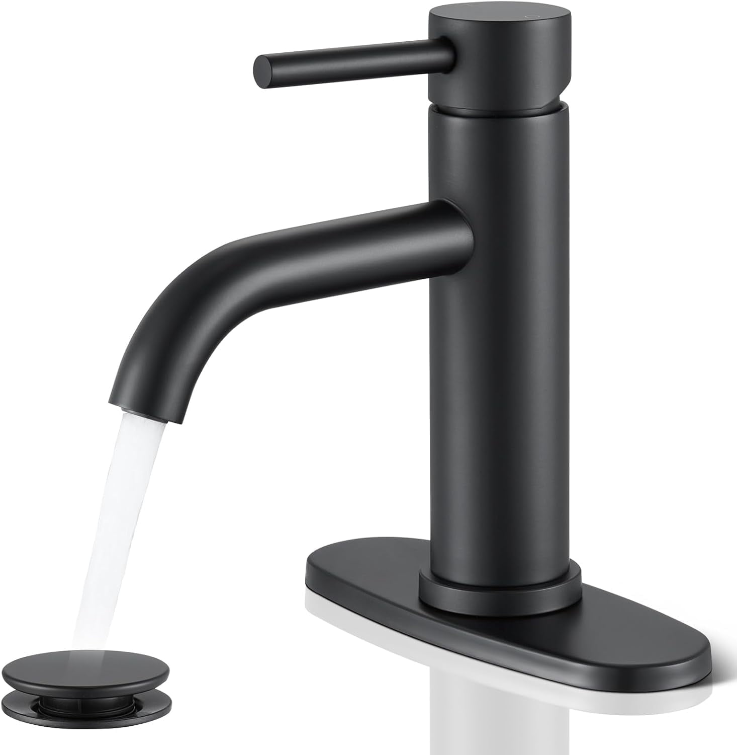 Black Bathroom Faucet, Single Hole Bathroom Faucet, Single Handle Faucet for Bathroom Sink, Vanit