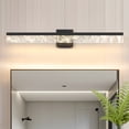 thumbnail image 1 of Black Bathroom Light Fixtures 32 inch Dimmable Metal Wall Sconce Fixtures Over Mirror LED Vanity Light Bar for Restroom Mirror 3000K Warm White Light, 1 of 8