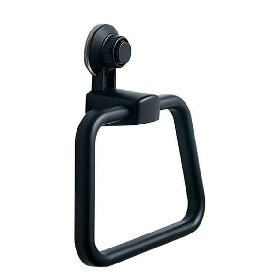 Black Bathroom Multifunctional Strong Suction Cup Towel Ring Bathroom Punch-Free Towel Hanging Ring Wholesale Seamless Towel Ring,1X Towel Ring