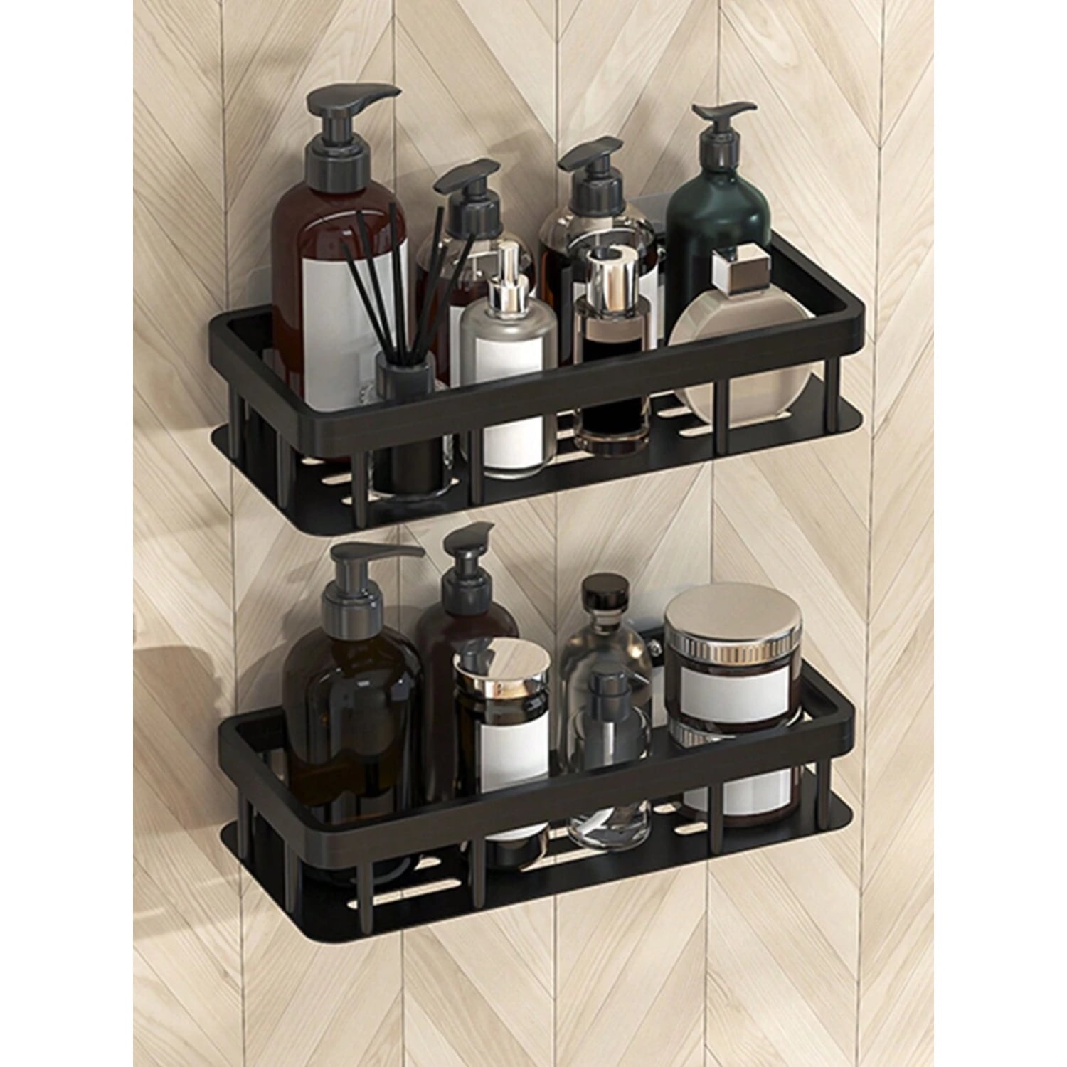 Black Bathroom Organizer And Shelf,Bathroom Storage,Bathroom Tray,Spice ...