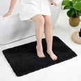 thumbnail image 1 of Black Bathroom Rug 24x36 Non Slip Fluffy Bath Mat for Bathroom Floor Washable Plush Luxury Bath Rug for Tub Soft Shaggy Shower Sink Mat, 1 of 18