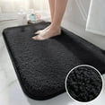 thumbnail image 1 of Black Bathroom Rug Mat, Extra Soft and Absorbent Microfiber Bath Rugs, Non-Slip Plush Shaggy Bath Carpet, Machine Wash Dry, Bath Mats for Bathroom Floor, Tub and Shower, 1 of 7
