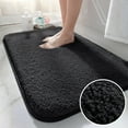 Walmart Black Bathroom Rug Mat, Washable, Ultra Non-Slip, Water Absorbent, Microfiber Bath Rugs ...