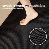 Black Bathroom Rugs Non Slip Washable Super Absorbent Thin Bath Mat ...