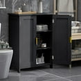 thumbnail image 1 of Black Bathroom Storage Cabinet,Bathroom Cabinets Freestanding with 2 Doors,Towel Cabinet for Bathroom Floor Cabinet,Restroom Cabinet,Small Storage Cabinet for Office,Restaurant,Living Room, 1 of 19