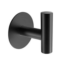 Black Bathroom Towel Hook, Coat Robe Clothes Hook for Bathroom Kitchen Garage Wall Mounted , 304 Stainless Steel Matte Black for Bath Kitchen Contemporary Hotel Style Wall Mounted