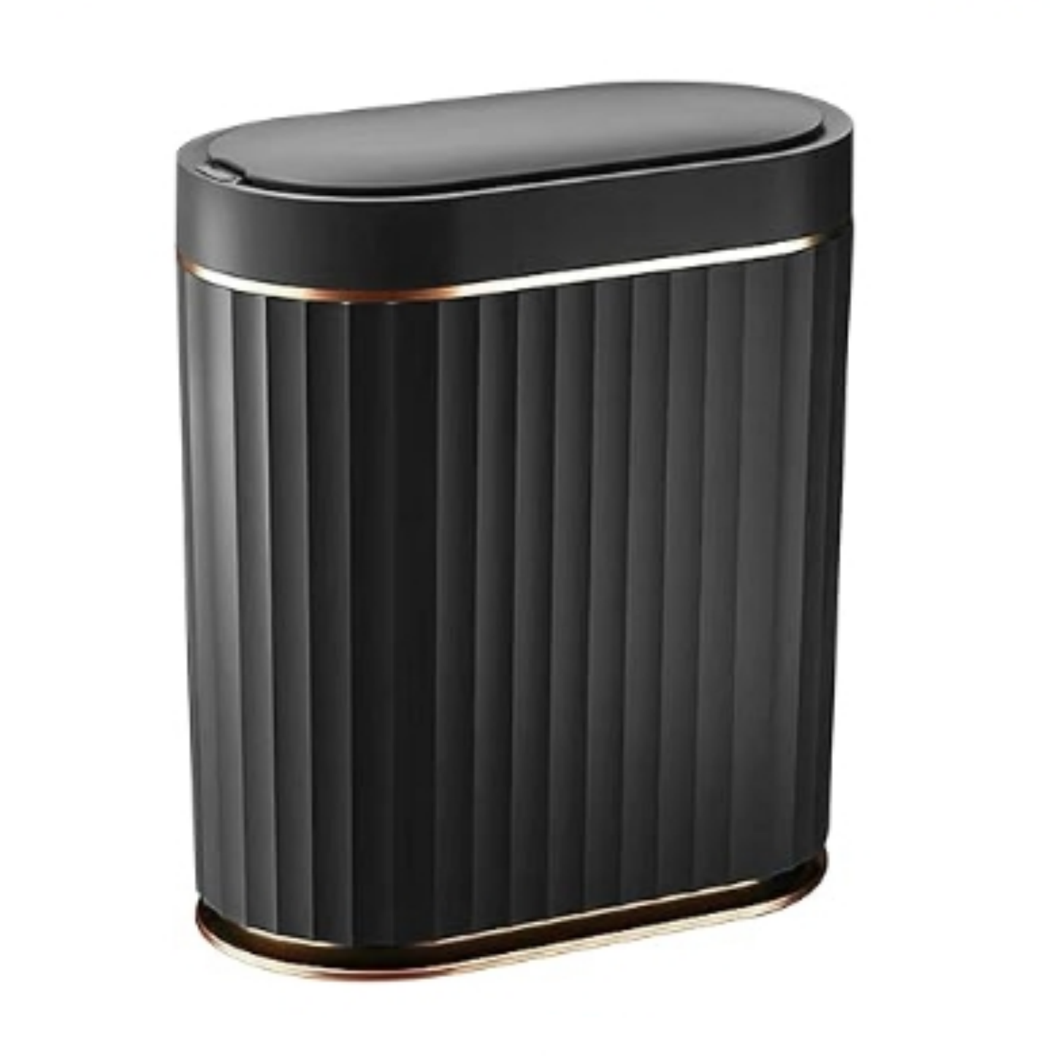 Black Bathroom Trash Can