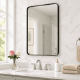 Irrow Frame Black Bathroom Vanity Mirror 18