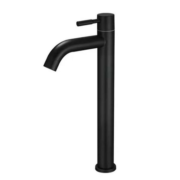 Black Bathroom Vessel Sink Faucet,Single Handle Bathroom Faucet,Single Hole Tall Bathroom Faucet Stainless Steel Lavatory Vanity Faucets Mixer Taps,Sleek Design
