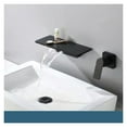 Black Bathroom Waterfall Basin Mixer Faucet Single Lever Wall Mounted