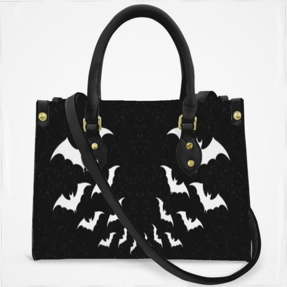 Black Bats Cross Body Bags For Women Small Leather Female Handbags Fashion Top-Handle Totes