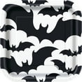 thumbnail image 1 of Black Bats Halloween Paper Dessert Plates, 7in, 10ct, 1 of 3