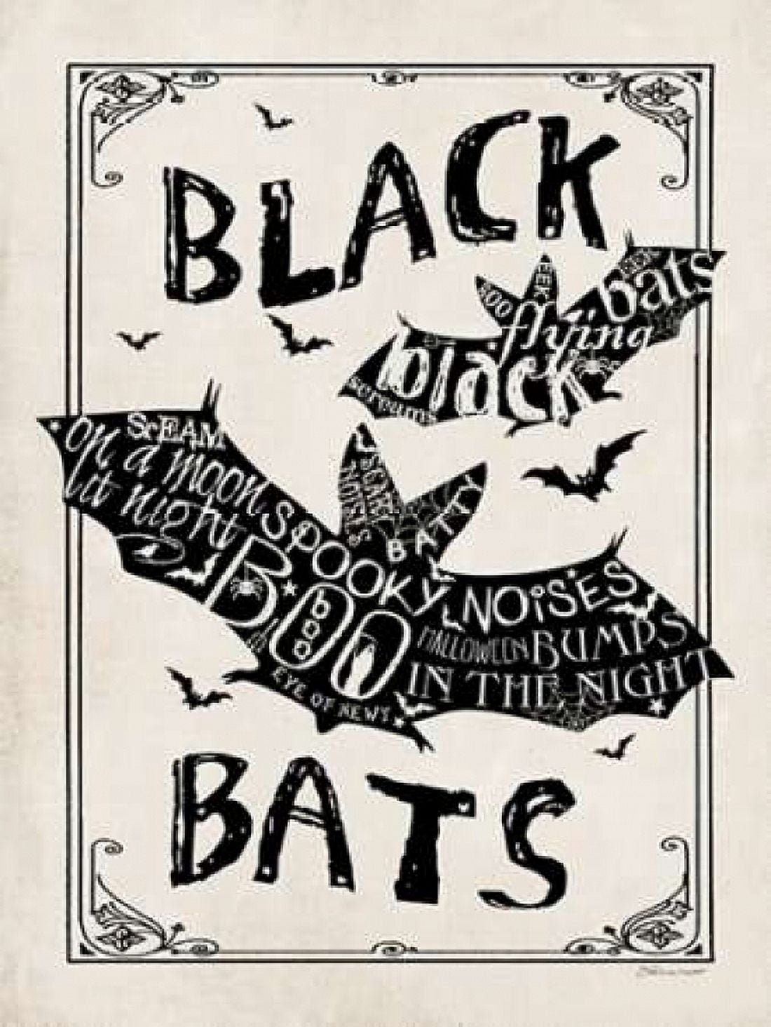 Black Bats II Canvas Art - Stephanie Marrott (18 x 24)