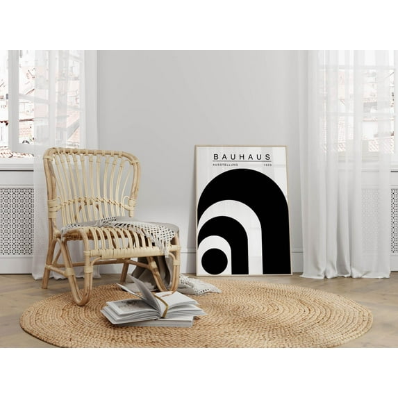 Black Bauhaus Art Print: Mid Century Modern Wall Decor #1444, Stretched ...