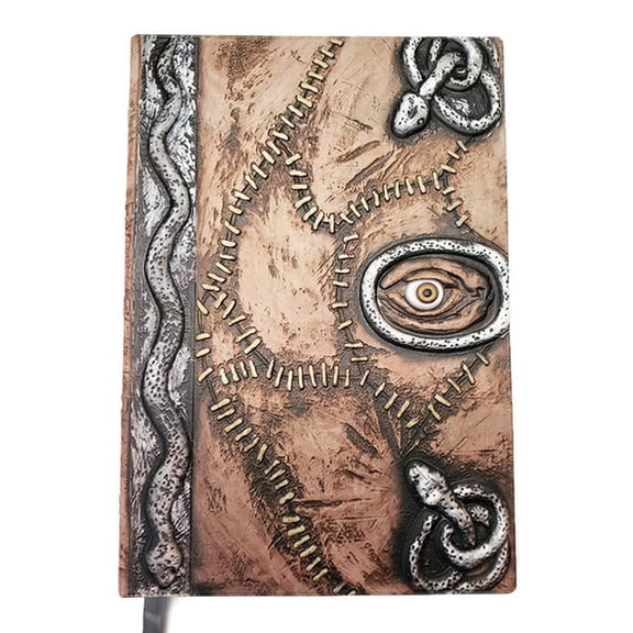 Black Bazaar Hocus Pocus Book of Spells Prop - Small Version - spellbook Decoration PU Leather Necronomicon Costume Notebook Journal (Small) Office Product
