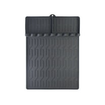 Black Bbq Grill Mat Protective Mat For Outdoor Camping Grill Pan And Tool Mat Black Color Silica Gel Material 1-Pack Non-Stick Mat