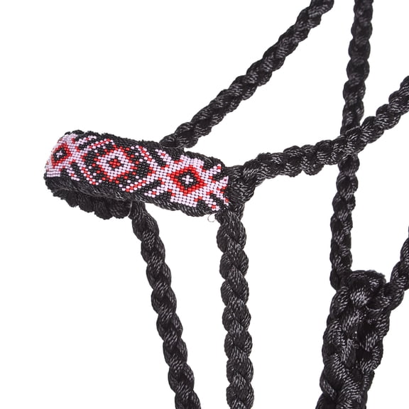 Black Beaded Halter With 10ft Lead