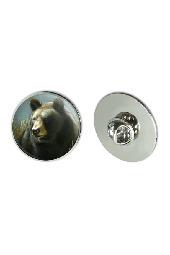 Black Bear Big Game Hunting Metal 1.1" Tie Tack Hat Lapel Pin Pinback