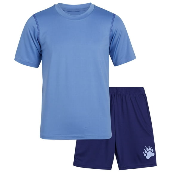 Black Bear Active Boys Short Sets - 2 Piece Short Sleeve T-Shirt and Shorts Boys Athletic Set (8-18)