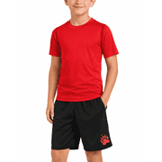 Black Bear Boys Short Sets Tagless Short Sleeve Athletic T-Shirt and Performance Shorts 2 Piece