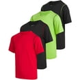 thumbnail image 1 of Black Bear Boys’ Athletic T-Shirt – 4 Pack Active Performance Dry-Fit Sports Tee (Sizes: 4-18), 1 of 6
