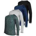 thumbnail image 1 of Black Bear Boys' Long Sleeve Shirts - 4 Pack Lightweight Dry Fit Crewneck Active Performance T-Shirts (Sizes: 4-18), 1 of 7