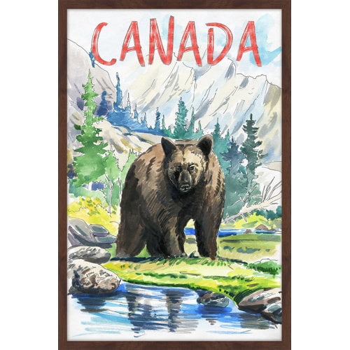 Marmont Hill ''Black Bear - Canada'' Framed Painting Print