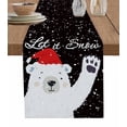 thumbnail image 1 of Black Bear Christmas Burlap-Cotton Table Runner 72 Inches Long,Xmas Snowflake Winter Farmhouse Table Runners,Outdoor Dining Tablecloths Decor for Baby Shower Party Wedding 14x72, 1 of 9