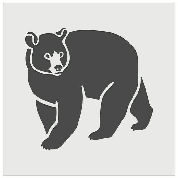 Black Bear DIY Cookie Wall Craft Stencil - 4.5 Inch