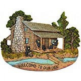 Black Bear Decorations for Home - Welcome Home Sign Wall Hangings for the Cabin Black Bear Decor - Family Wall Plaque Wildlife Decor - Bear Themed Gifts Wall Art Plaque (Welcome to Our Den, 9.25")