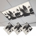 thumbnail image 1 of Black Bear Fluorescent Light Covers, Farmhouse Forest Animals Vintage Magnetic Light Covers for Ceiling Lights, Fluorescent Ceiling Shade Filters for Classroom Bedroom Office 4x2Ft x 3PCS, 1 of 8