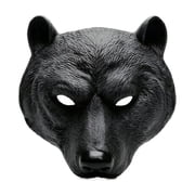 Black Bear Full Head Mask, Scary Halloween Mask, Mask for Masquerade Party, Halloween, 10X10 Inch Durable Animal Prop for Halloween, Carnival and Themed Events