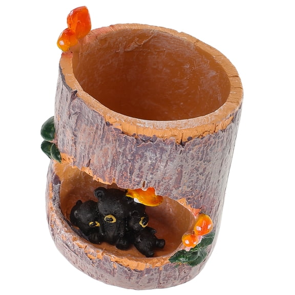 Black Bear Garden Planter Flower Pot for Kids, Office Desk Decoration, Indoor and Outdoor Plant Container