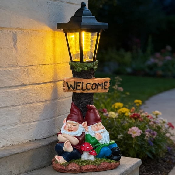 Black Bear Garden Statue with Solar Lantern, Bear Figurine Lights for Outside, Yard Garden Decor Unique Birthday Housewarming Gifts for Women, Mom
