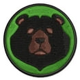 thumbnail image 1 of Black Bear Head Applique Multi-Color Embroidered Hook & Loop Patch - 2.5 Inch Small, 1 of 5