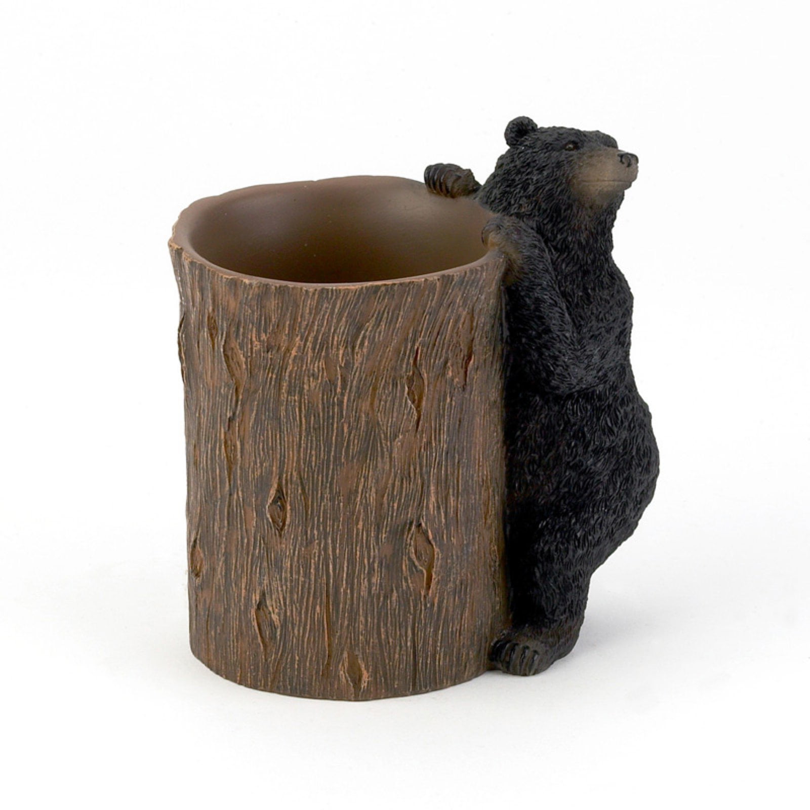 Rustic Black Bear Lodge Resin Tumbler