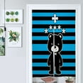 thumbnail image 1 of Black Bear On Blue Stripes Door Curtain Nordic Living Room DoorCurtain Porch Partition Curtain Kitchen Rative Half Curtain, 1 of 4
